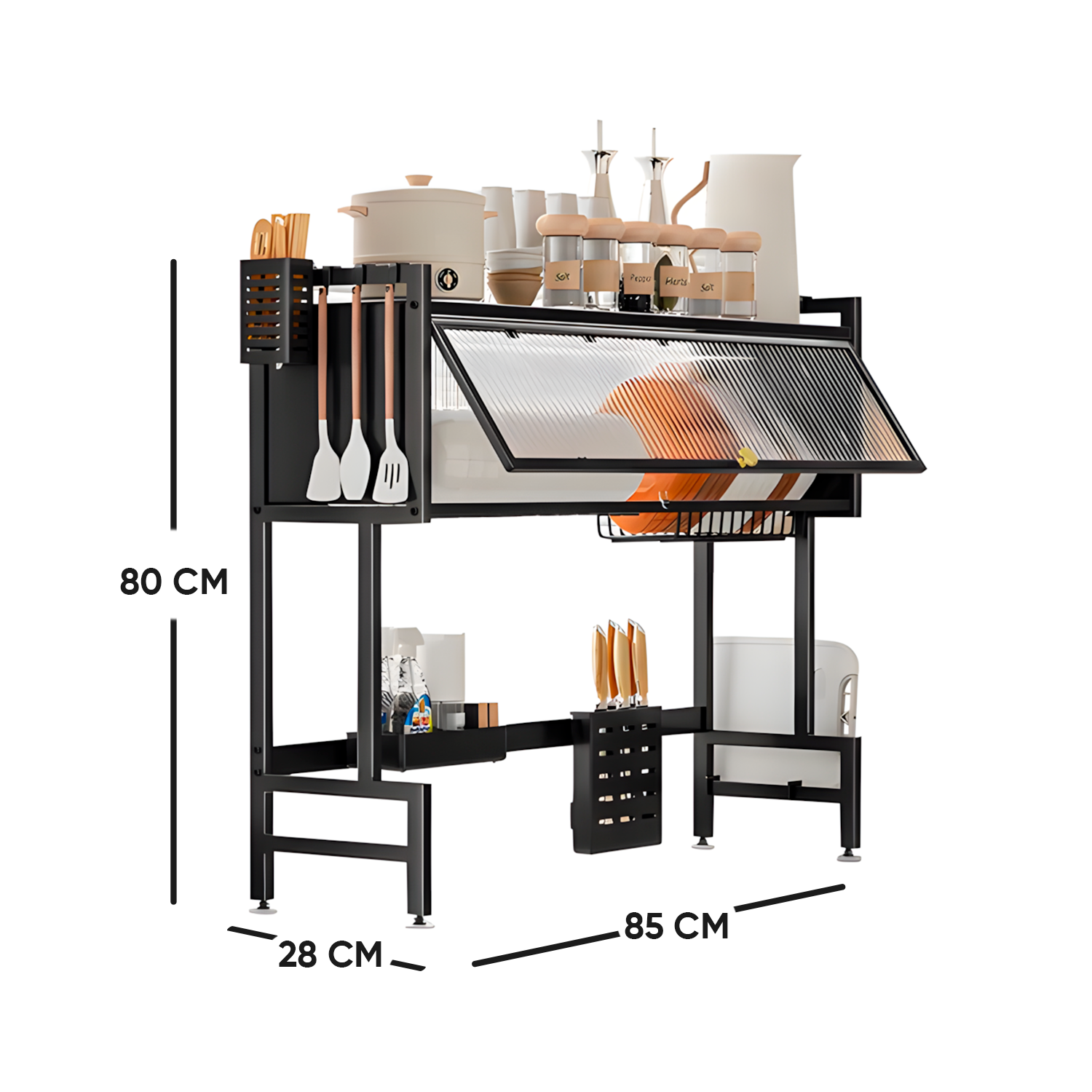 Organizador Escorredor Decoteam 2 Prateleiras 65x28x80 Organizador Escorredor Decoteam 2 Prateleiras 65x28x80